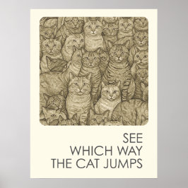 Póster Gatos atestados - proverbios