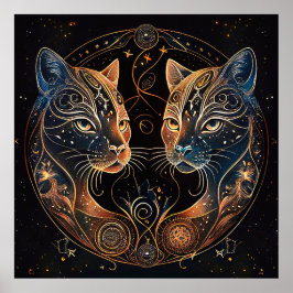 Póster Gatos caprichosos