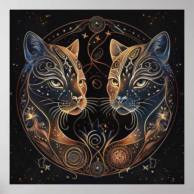 Póster Gatos caprichosos (Frente)