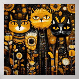 Póster Gatos Caprichosos