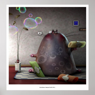 Póster gatos ceremoniales II ( gato no 4 )