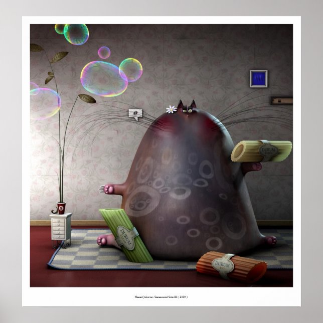 Póster gatos ceremoniales II ( gato no 4 ) (Frente)