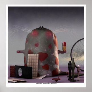 Póster gatos ceremoniales II ( gato no 6 )