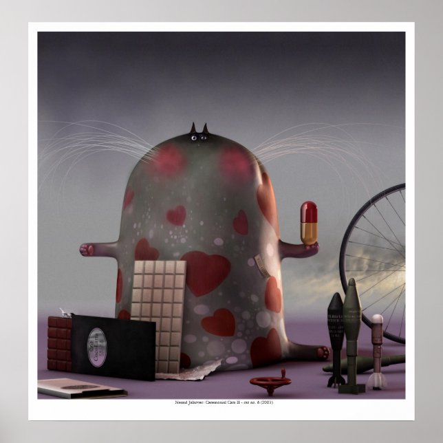 Póster gatos ceremoniales II ( gato no 6 ) (Frente)