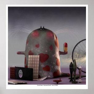 Póster gatos ceremoniales II (no. del gato 6)