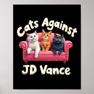 Póster Gatos Contra Jd. Vance Childless Cat Lady Couch Li