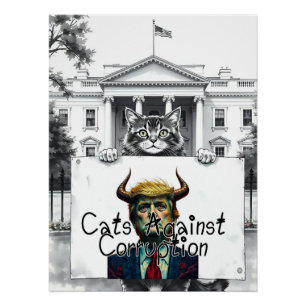 Póster Gatos contra la corrupción