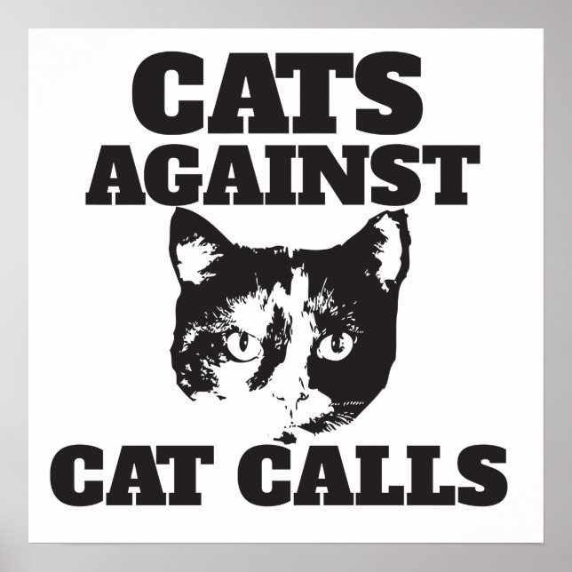 Póster Gatos contra llamadas de gatos (Frente)