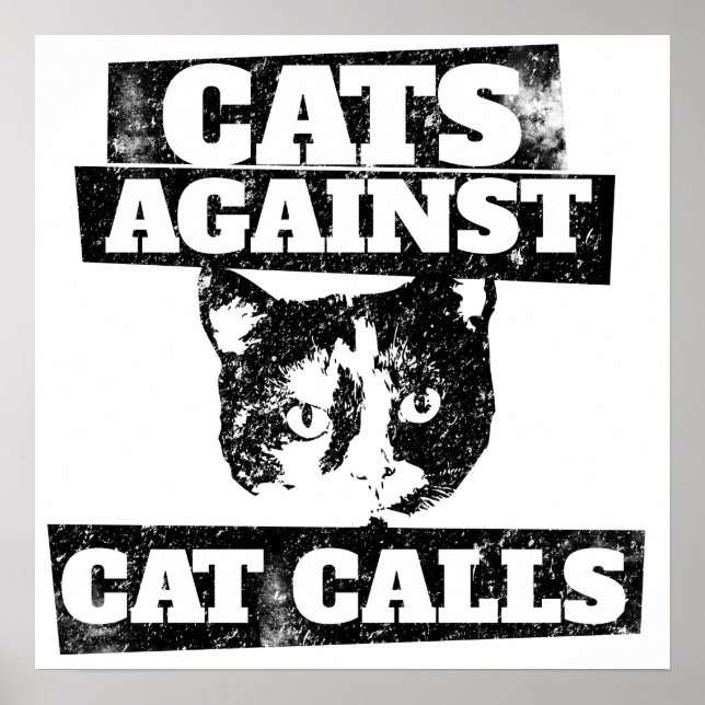 Póster Gatos contra llamadas de gatos (Frente)