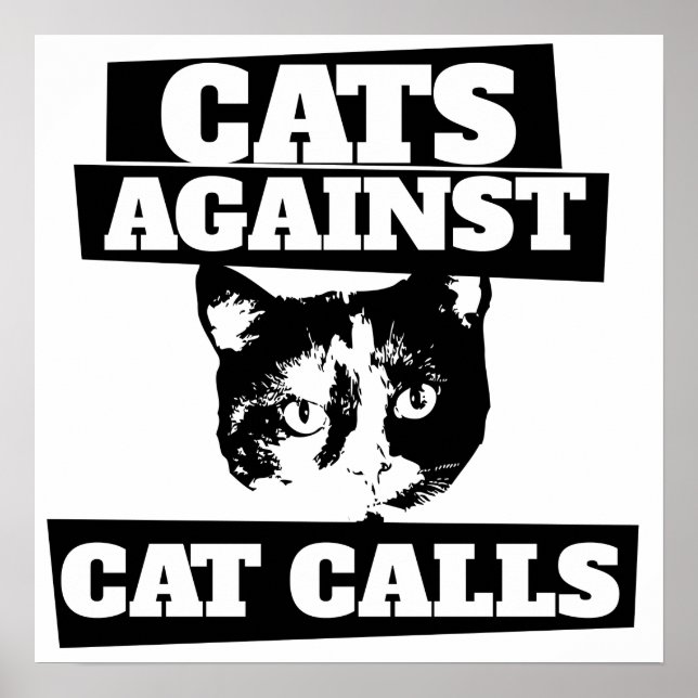 Póster Gatos contra llamadas de gatos (Frente)