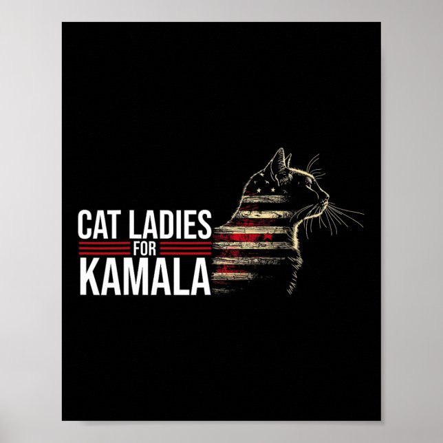 Póster Gatos Damas De Kamala (Frente)
