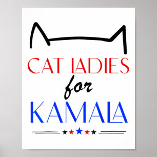 Póster Gatos Damas De Kamala