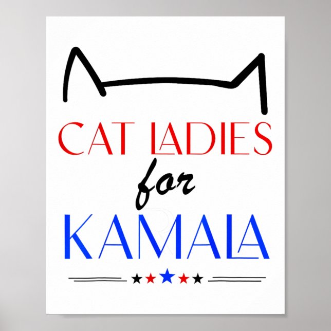 Póster Gatos Damas De Kamala (Frente)