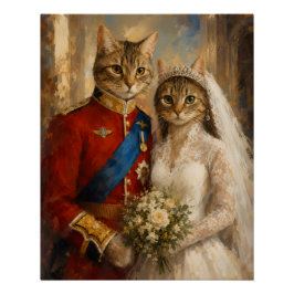 Póster Gatos de la boda real del Príncipe Guillermo y Cat