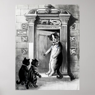Póster Gatos de Louis Wain