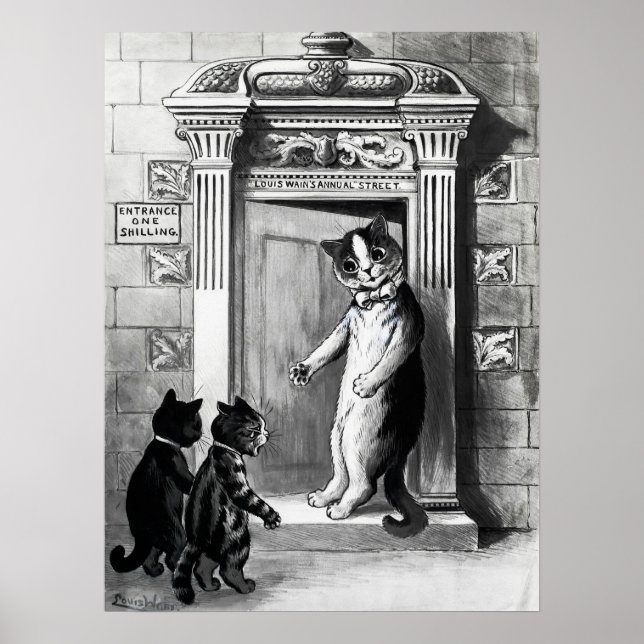 Póster Gatos de Louis Wain (Frente)