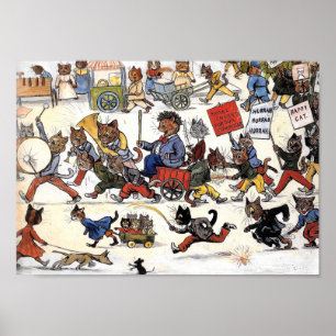 Póster Gatos de Louis Wain 2