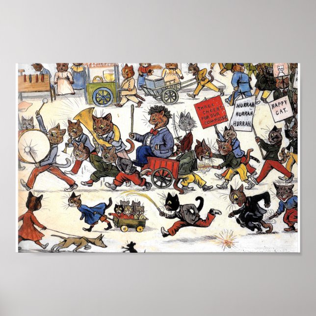 Póster Gatos de Louis Wain 2 (Frente)
