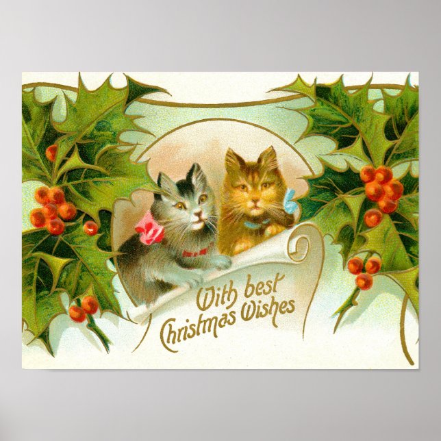 Póster gatos de Navidad (Frente)