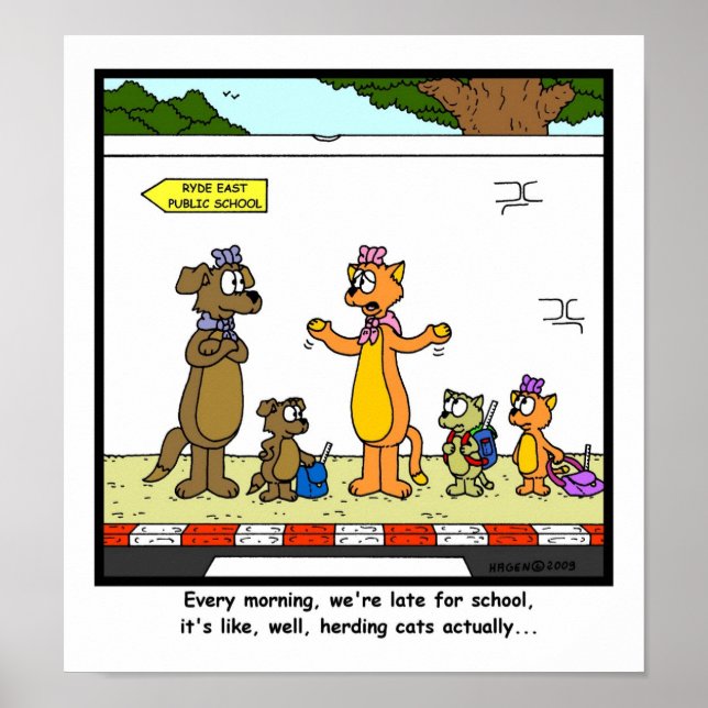 Póster Gatos de rebaño (Frente)