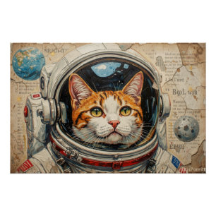 PÓSTER GATOS EN EL ESPACIO 11