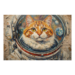 PÓSTER GATOS EN EL ESPACIO 7