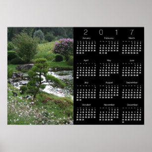 Póster Gatos en el jardín Calendario Poster 2017