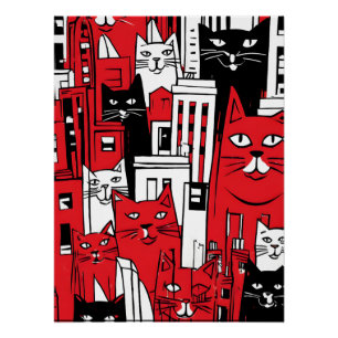 Póster Gatos en Nueva York