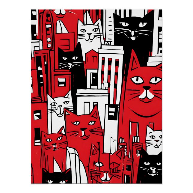 Póster Gatos en Nueva York (Anverso)