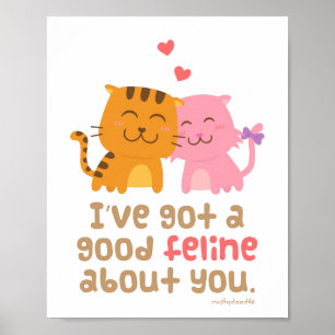 Póster Gatos Gatitos Lindos, Buen Felino Sobre Ti