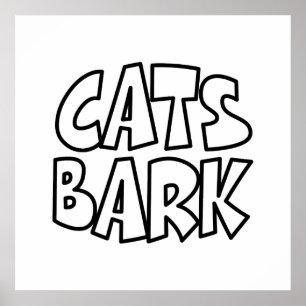 Póster Gatos ladran