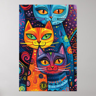 Póster Gatos Locos Y Locos: Pancarta de Personalizado de 