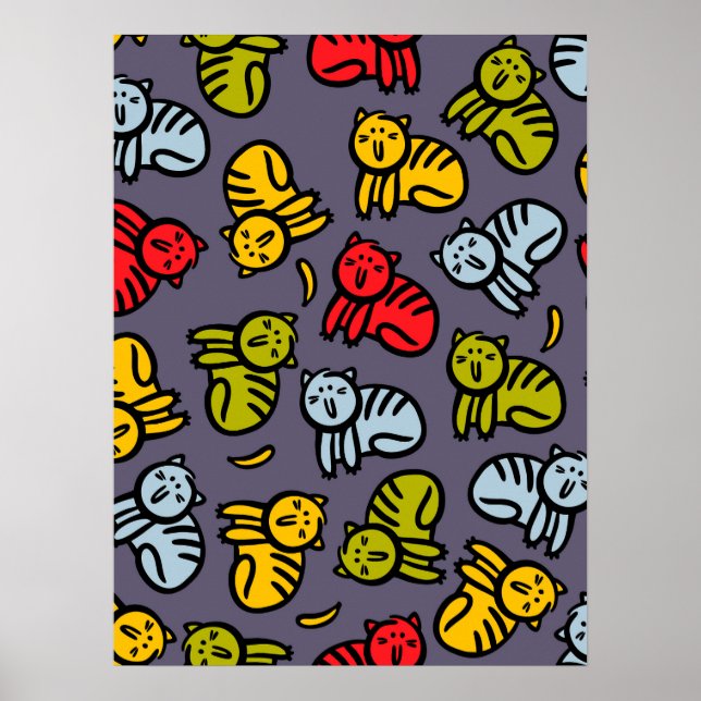 Póster Gatos más bananas (Frente)