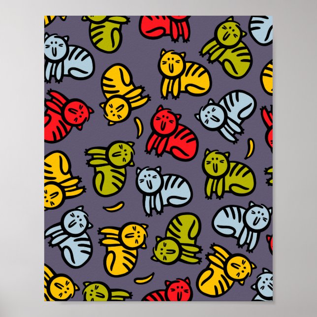 Póster Gatos más bananas (Frente)