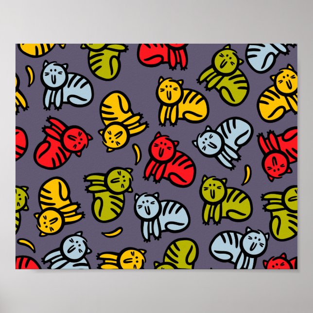 Póster Gatos más bananas (Frente)