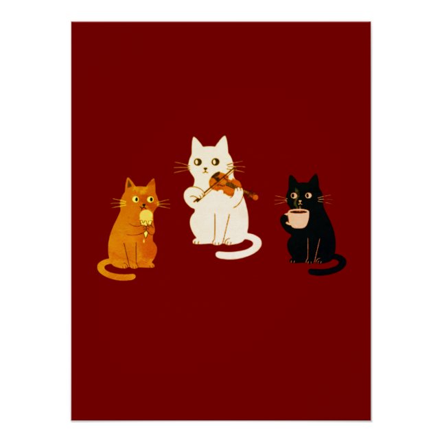 Póster Gatos Musicales  (Anverso)