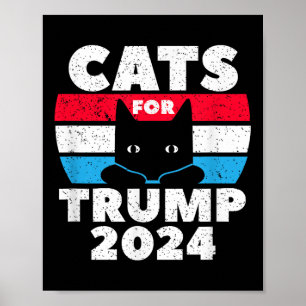 Póster Gatos Para Las Elecciones De Trump 2024