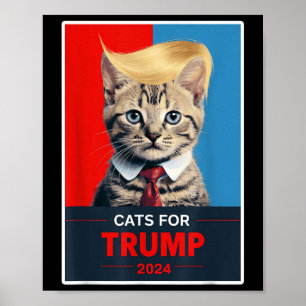 Póster Gatos Para Las Elecciones De Trump 2024 _1