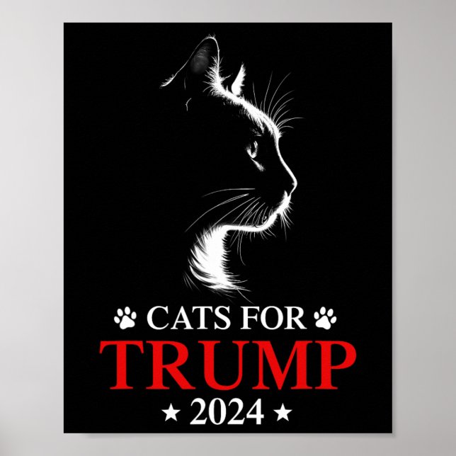 Póster Gatos Para Las Elecciones De Trump 2024 Hacen A Lo (Frente)