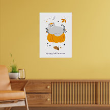 Gatos personalizados divertidos con escobas, calab