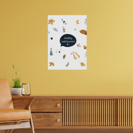 Póster Gatos personalizados divertidos con escobas, calab