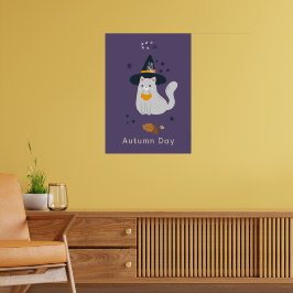 Póster Gatos personalizados divertidos con escobas, calab