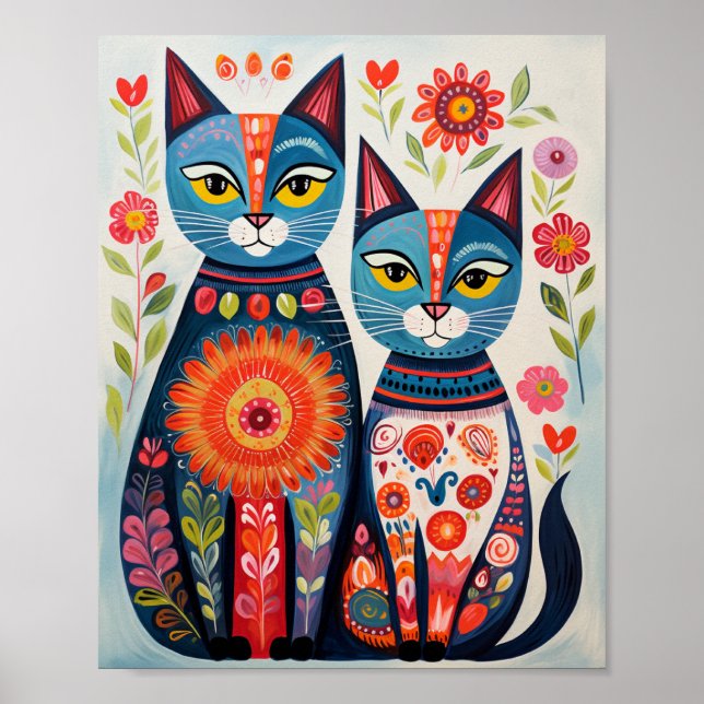 Póster Gatos populares de Scandi (Frente)