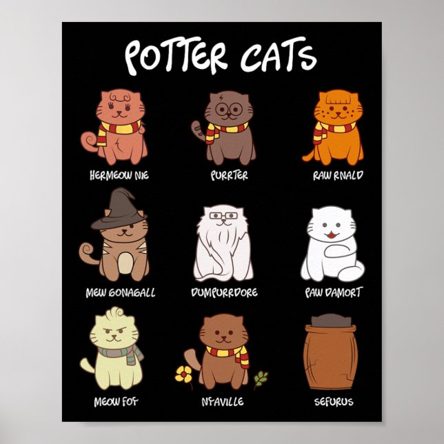 Póster Gatos Potentes Para El Gato Que Ama (Frente)