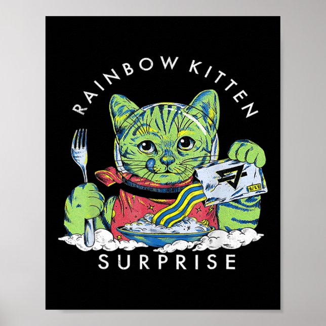 Póster Gatos Rainbow Kitten Surprise Cute Etro Animal (Frente)