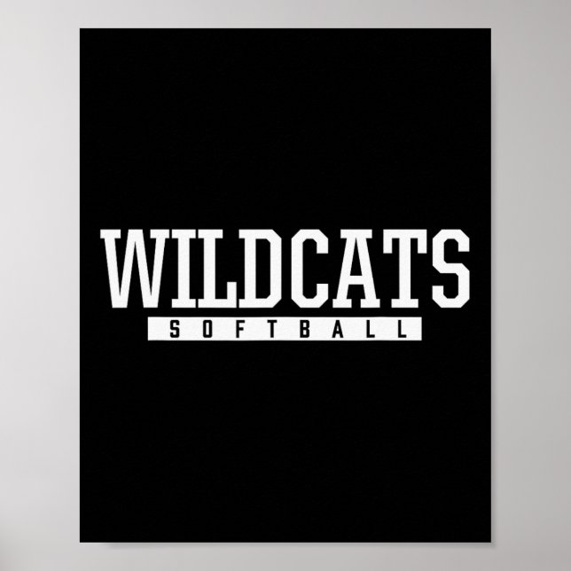 Póster Gatos Salvajes de Shelby County Softll Hs (Frente)