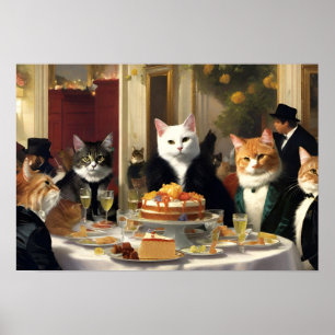 Póster Gatos sociales