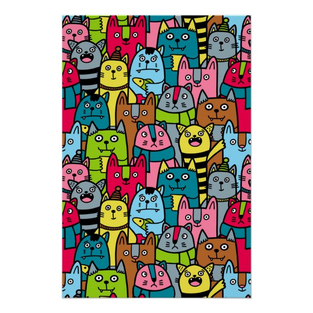 Póster Gatos y gatos (Anverso)