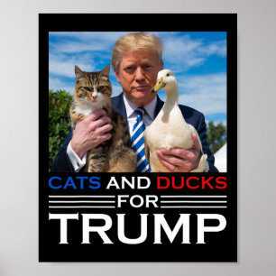 Póster Gatos Y Patos Para Gatitos Y Patos De Trump 2024