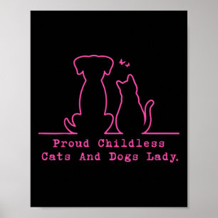 Póster Gatos Y Perros Infantiles Orgullosos Mujeres Vinta